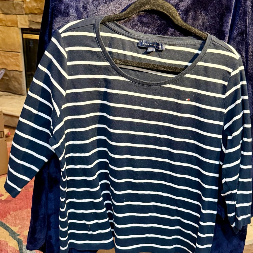 Tommy Hilfiger Dark Blue Striped Shirt